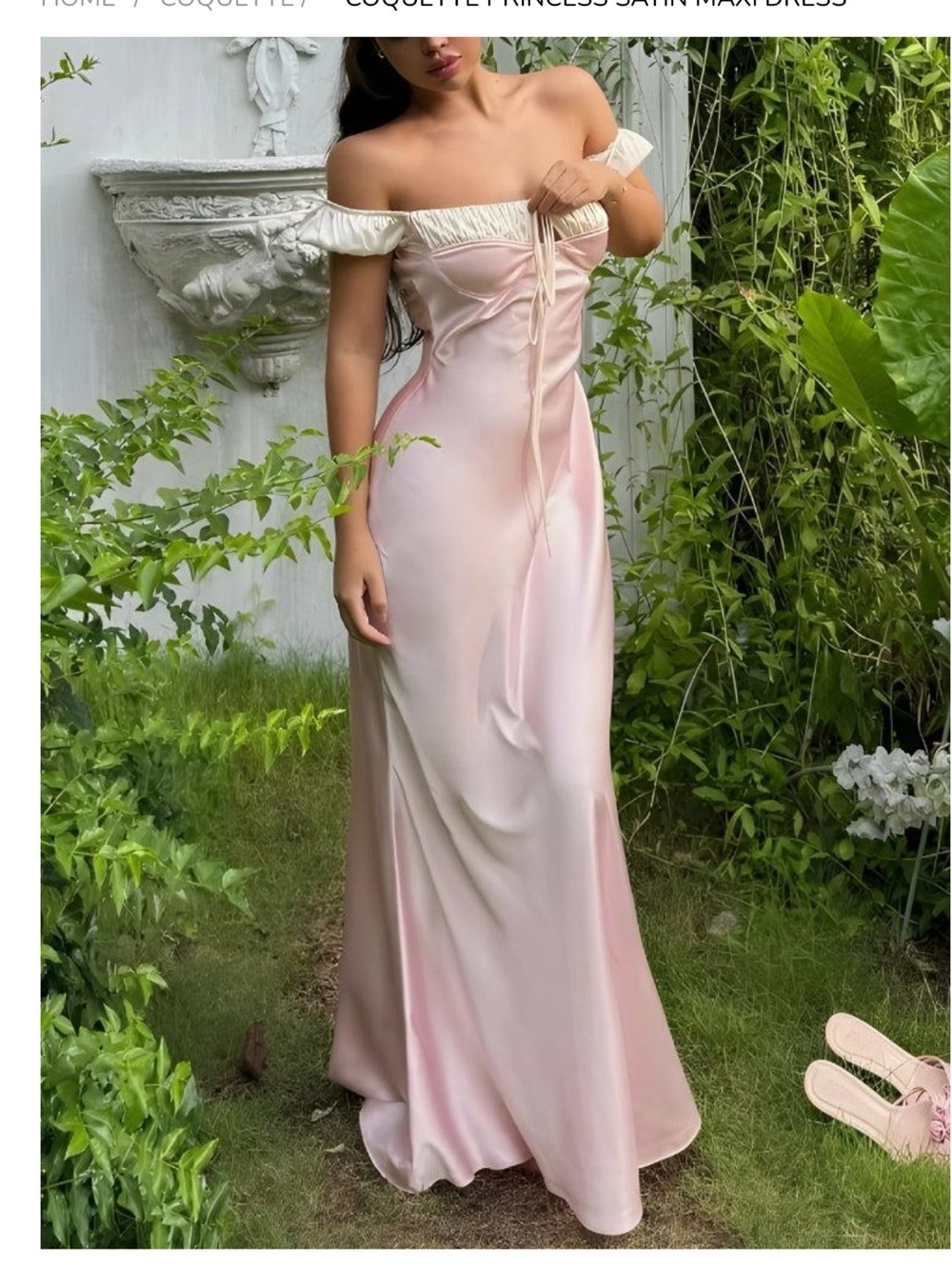 NWOT Princess Satin Maxi Dress - Size S,M